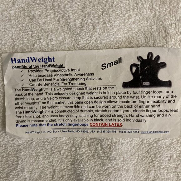 Handiweight Weighted Glove - Small - Picture 3 of 3